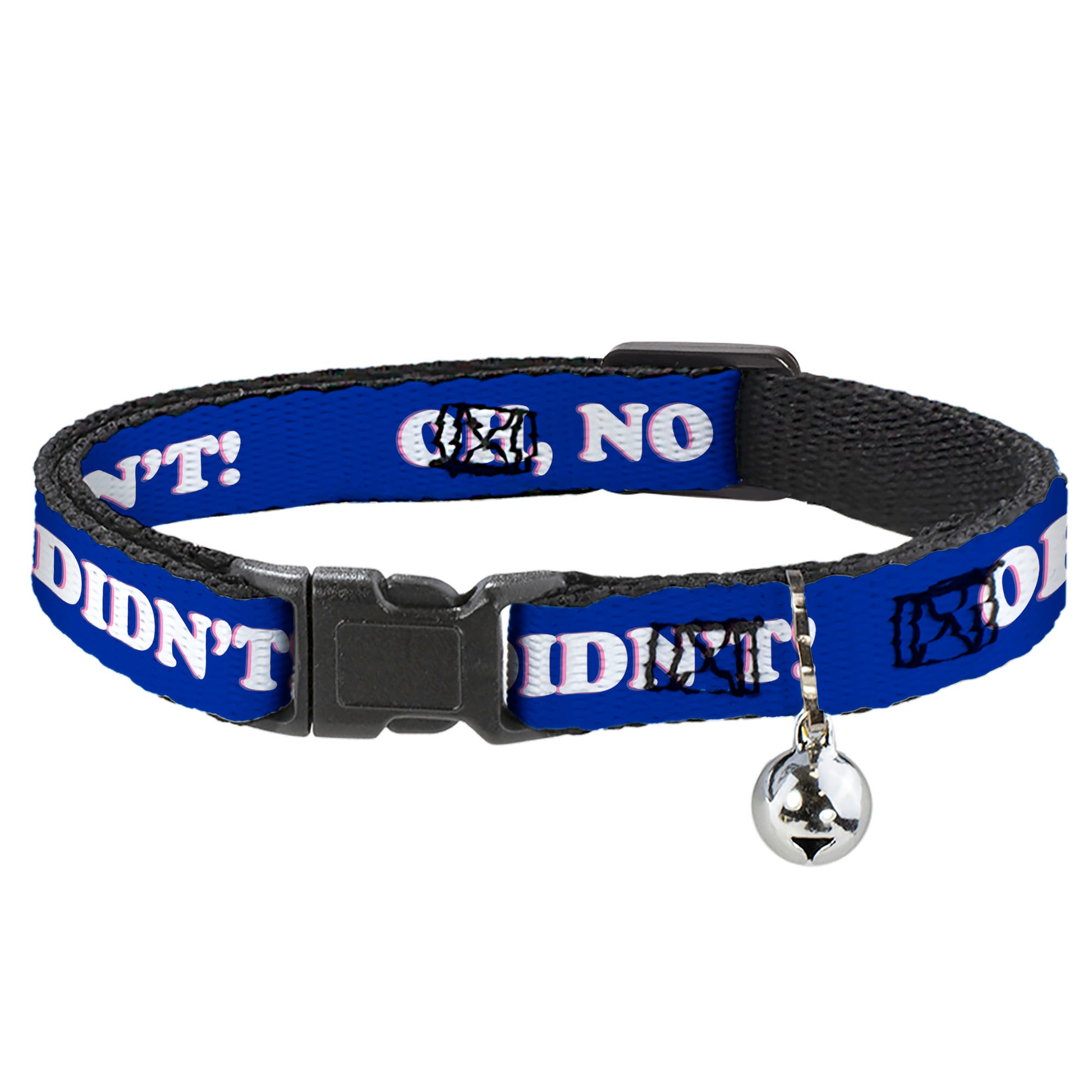 Cat Collar Breakaway - OH, NO YOU DIDN'T!!! Navy Purple White Breakaway Cat Collars Buckle-Down