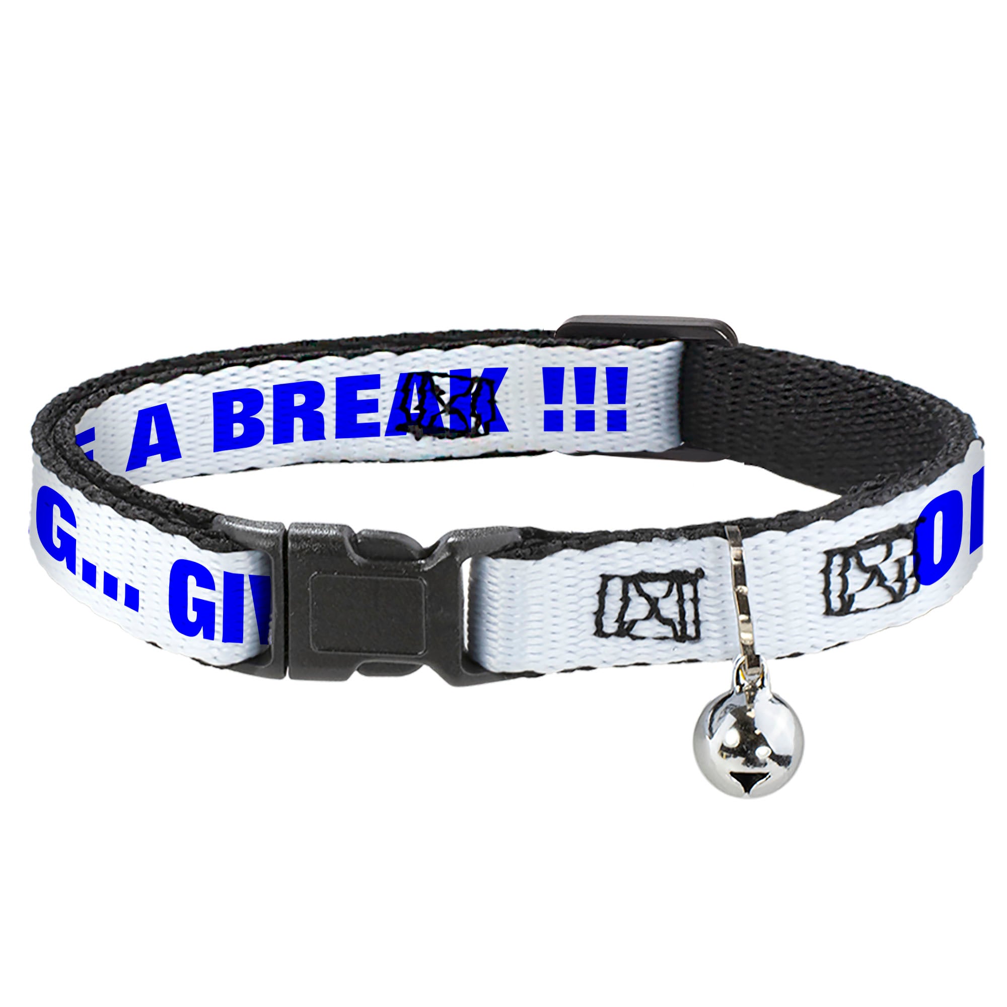 Cat Collar Breakaway - OMG GIVE ME A BREAK!!! White Royal Breakaway Cat Collars Buckle-Down