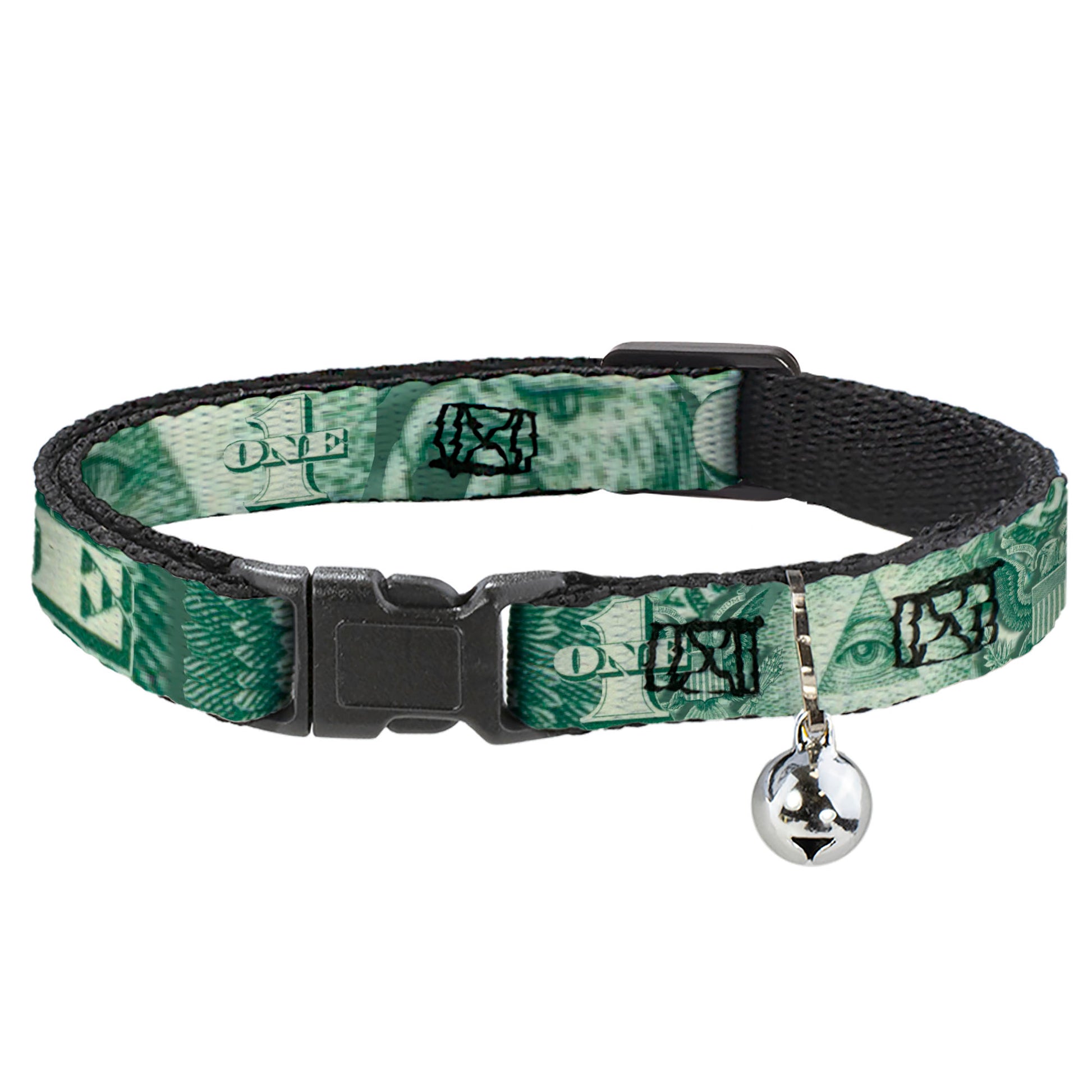 Cat Collar Breakaway - One Dollar Bill Eye of Providence Bald Eagle CLOSE-UP Breakaway Cat Collars Buckle-Down