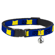 Cat Collar Breakaway - Oregon State Silhouette Blue Yellow Breakaway Cat Collars Buckle-Down