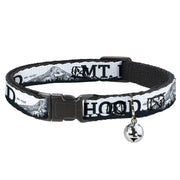 Cat Collar Breakaway - Orgeon MT. HOOD Scenery White Grays Breakaway Cat Collars Buckle-Down