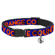 Cat Collar Breakaway - ORANGE COUNTY Wave Icon Blue Orange Breakaway Cat Collars Buckle-Down