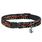 Cat Collar Breakaway - Peace Black Multi Color Breakaway Cat Collars Buckle-Down