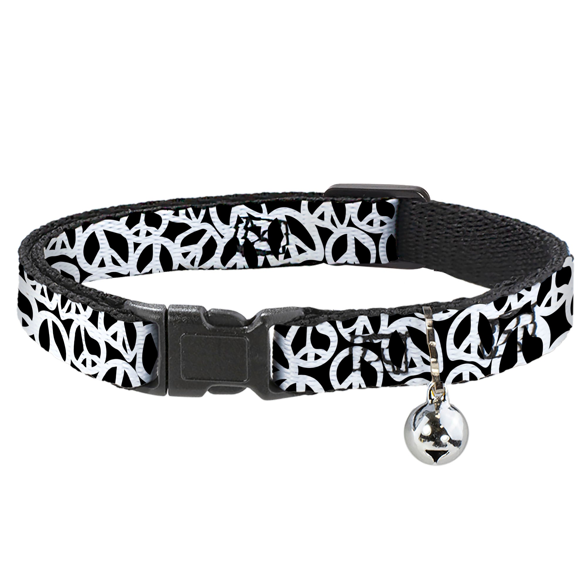 Cat Collar Breakaway - Peace Black White Breakaway Cat Collars Buckle-Down