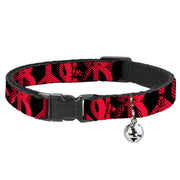 Cat Collar Breakaway - Peace Dots Black Fuchsia Breakaway Cat Collars Buckle-Down
