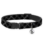 Cat Collar Breakaway - Plaid X Black Gray Breakaway Cat Collars Buckle-Down