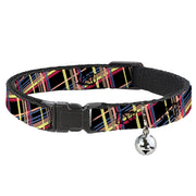 Cat Collar Breakaway - Plaid Black Yellow Red Blue Orange Breakaway Cat Collars Buckle-Down