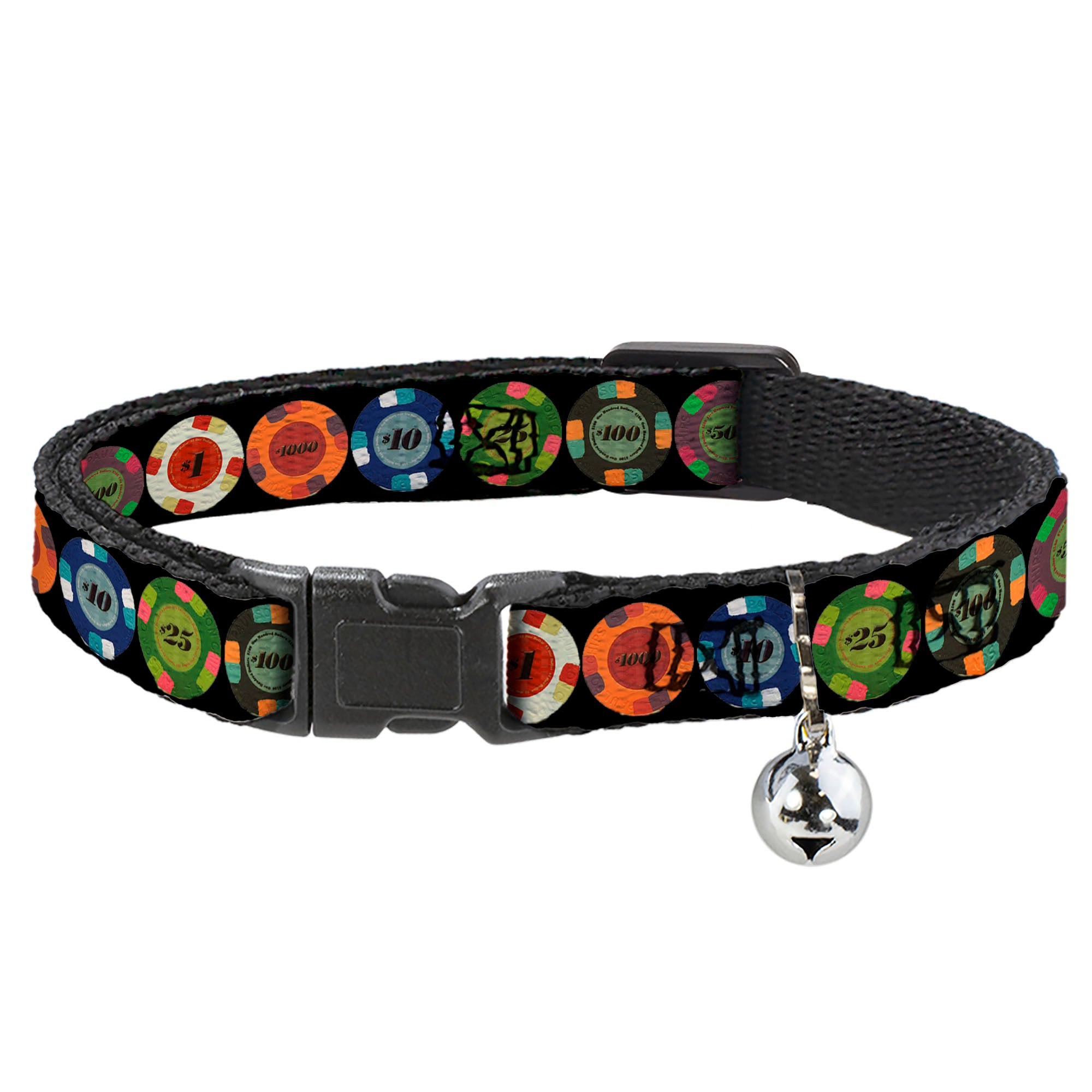 Cat Collar Breakaway - Poker Chips 1 Breakaway Cat Collars Buckle-Down