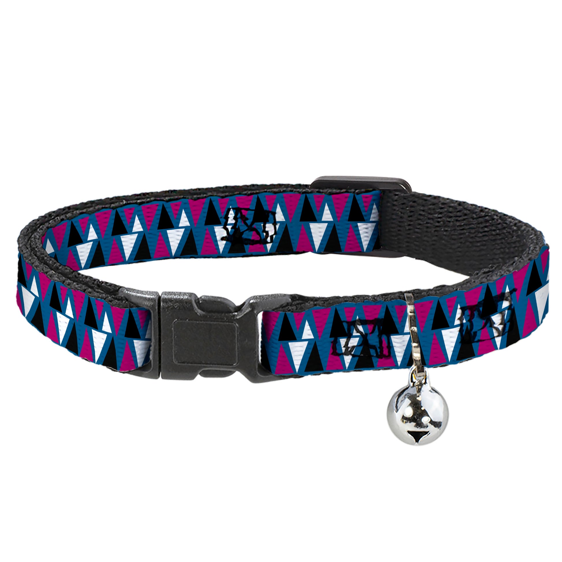 Cat Collar Breakaway - Peaks Turquoise Fuchsia Black White Breakaway Cat Collars Buckle-Down