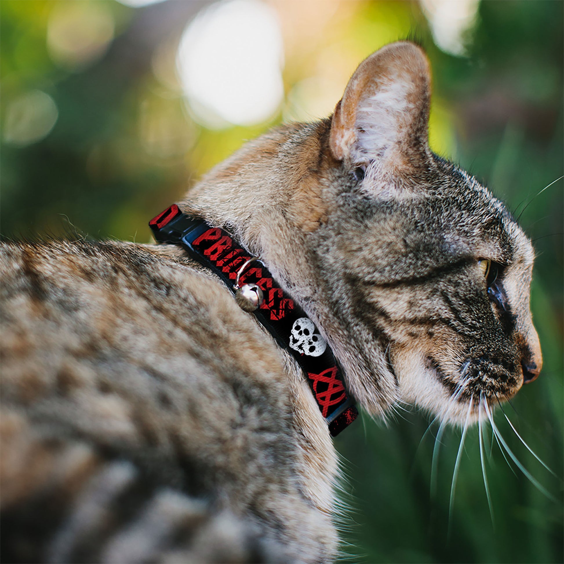 Cat Collar Breakaway - Punk Princess Black Red White Breakaway Cat Collars Buckle-Down