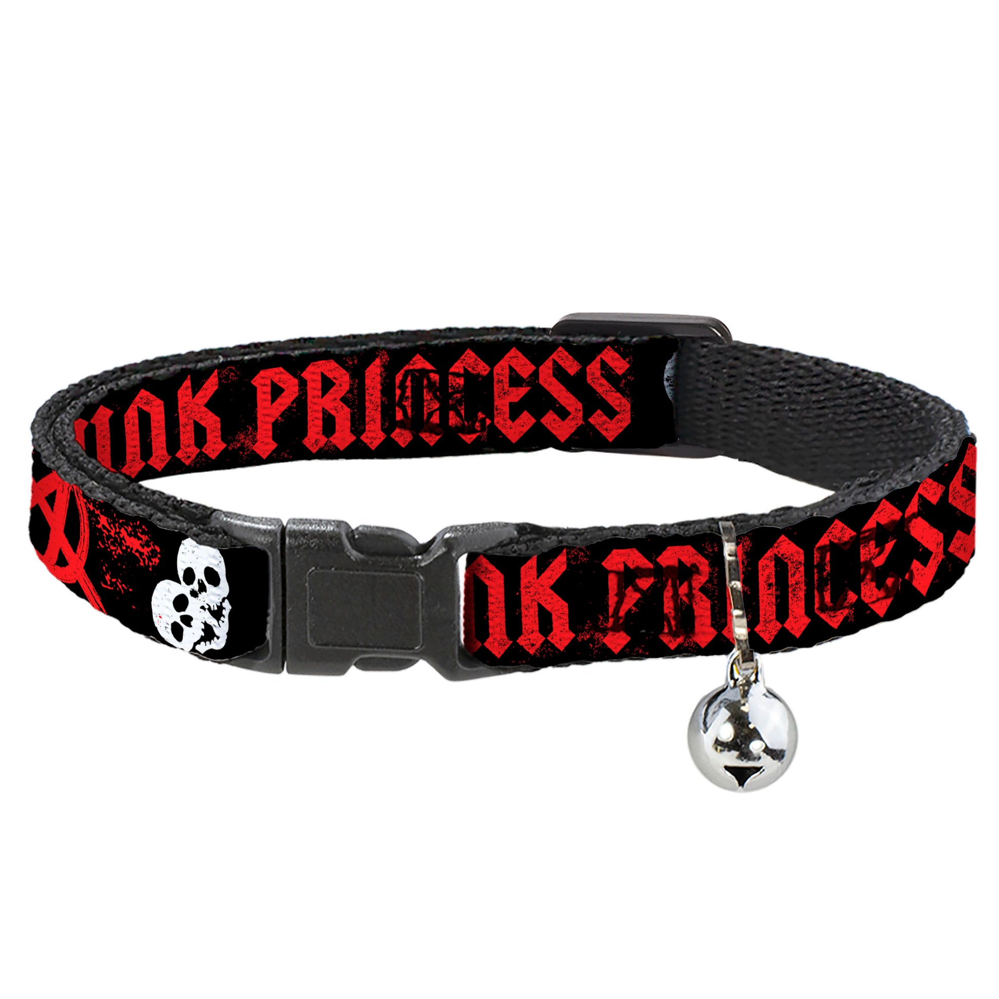 Cat Collar Breakaway - Punk Princess Black Red White Breakaway Cat Collars Buckle-Down