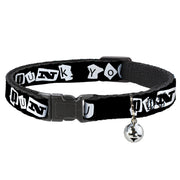 Cat Collar Breakaway - Punk You Black White Breakaway Cat Collars Buckle-Down