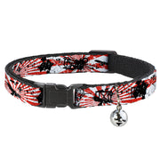 Cat Collar Breakaway - Rising Sun White Red Breakaway Cat Collars Buckle-Down