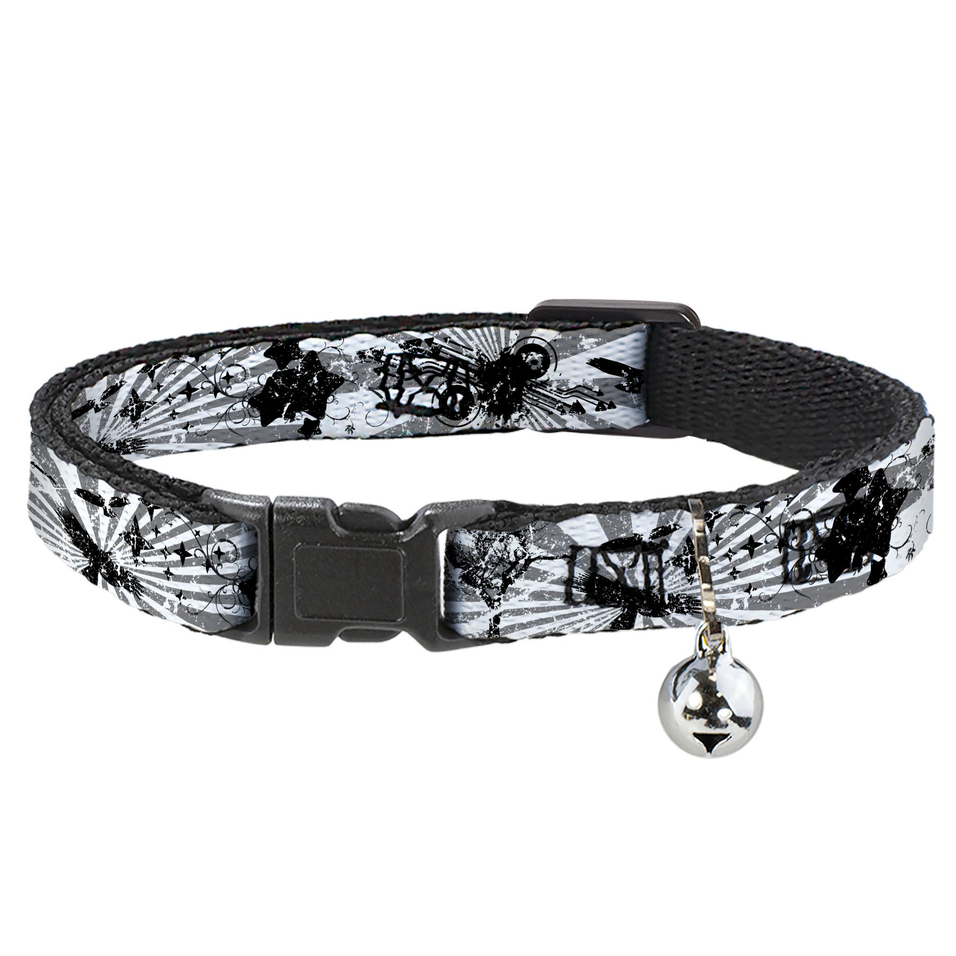 Cat Collar Breakaway - Rising Sun White Gray Breakaway Cat Collars Buckle-Down