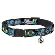 Cat Collar Breakaway - Robots C U Black Breakaway Cat Collars Buckle-Down