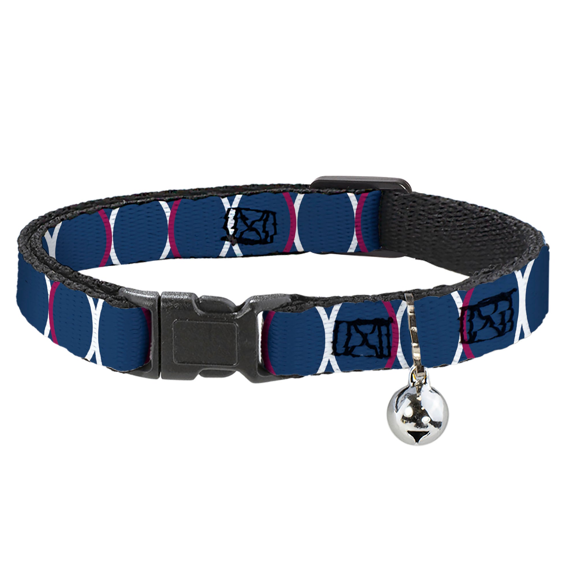 Cat Collar Breakaway - Rings Turquoise White Fuchsia Breakaway Cat Collars Buckle-Down