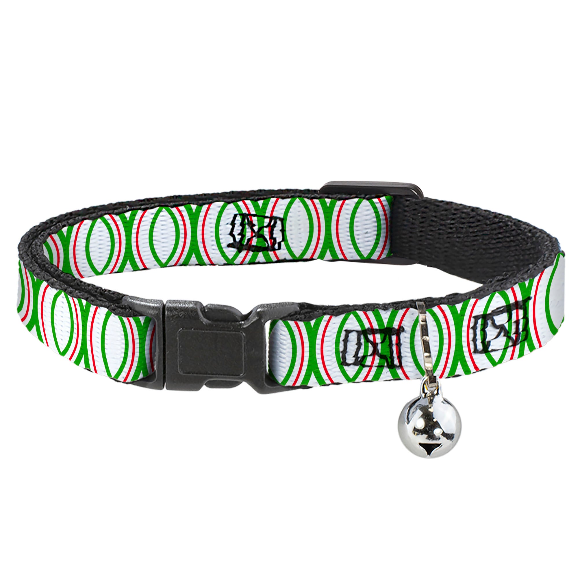 Cat Collar Breakaway - Rings White Green Red Breakaway Cat Collars Buckle-Down
