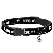 Cat Collar Breakaway - RIDE ME Surfboard Black White Breakaway Cat Collars Buckle-Down