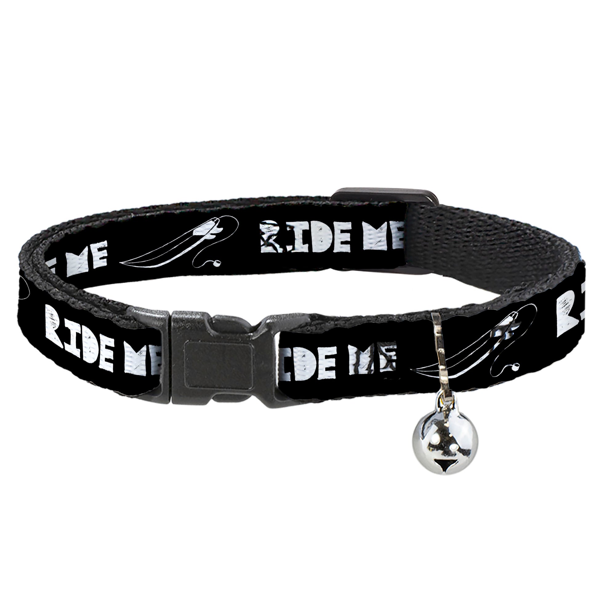 Cat Collar Breakaway - RIDE ME Surfboard Black White Breakaway Cat Collars Buckle-Down