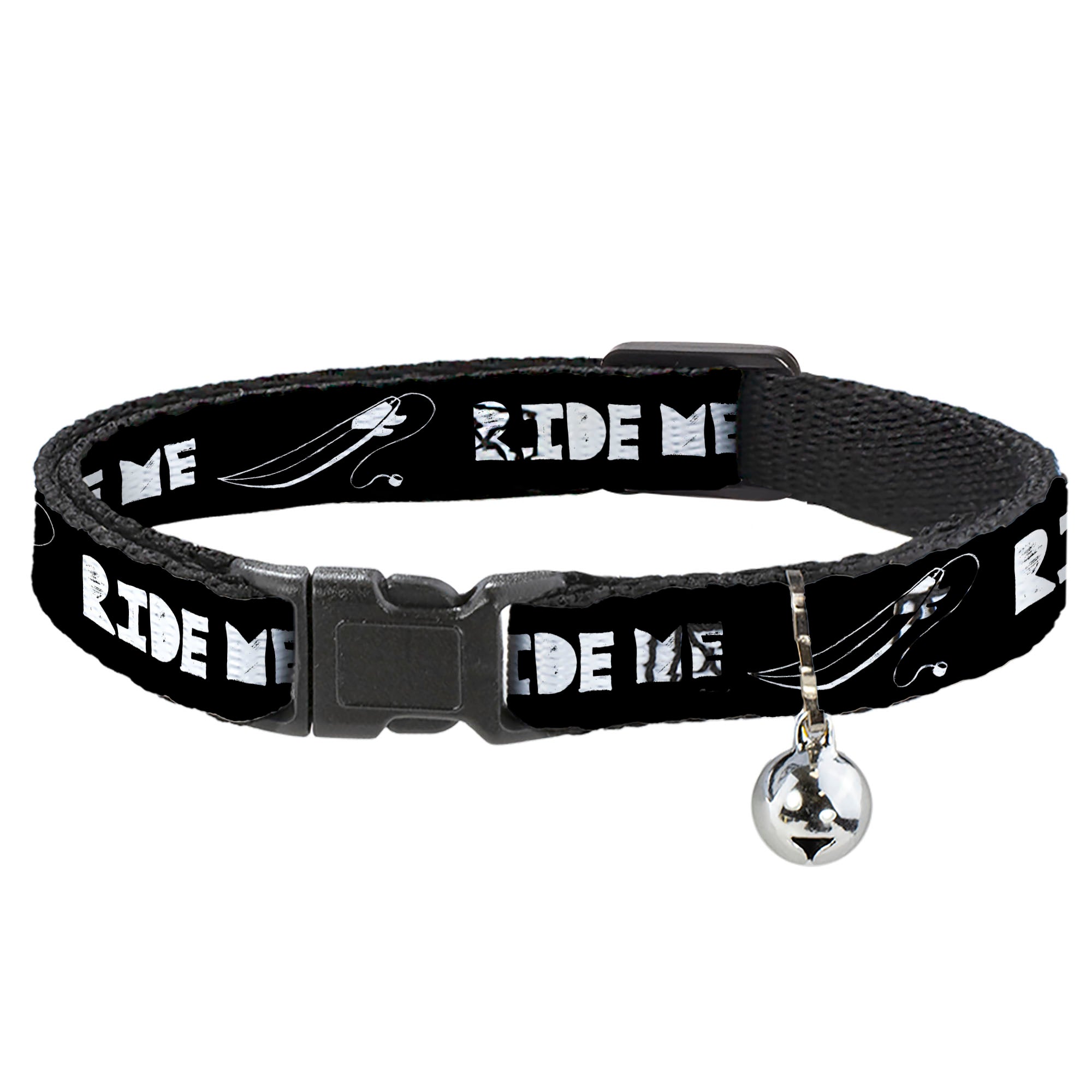 Cat Collar Breakaway - RIDE ME Surfboard Black White Breakaway Cat Collars Buckle-Down