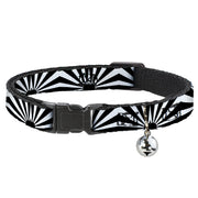Cat Collar Breakaway - Rising Sun White Black Breakaway Cat Collars Buckle-Down