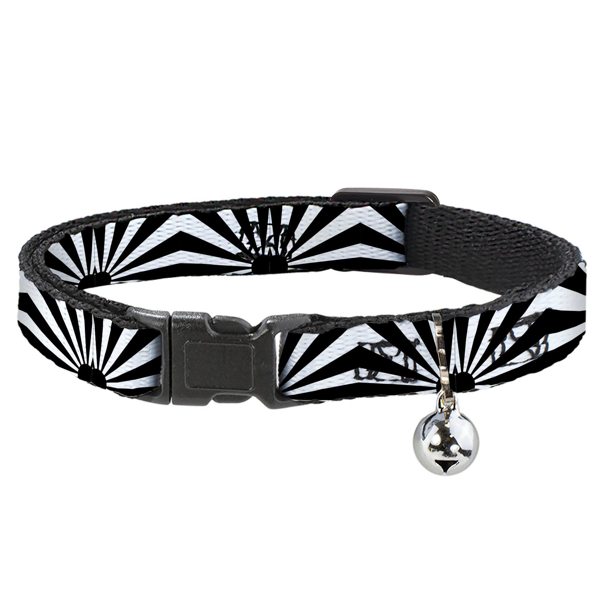 Cat Collar Breakaway - Rising Sun White Black Breakaway Cat Collars Buckle-Down
