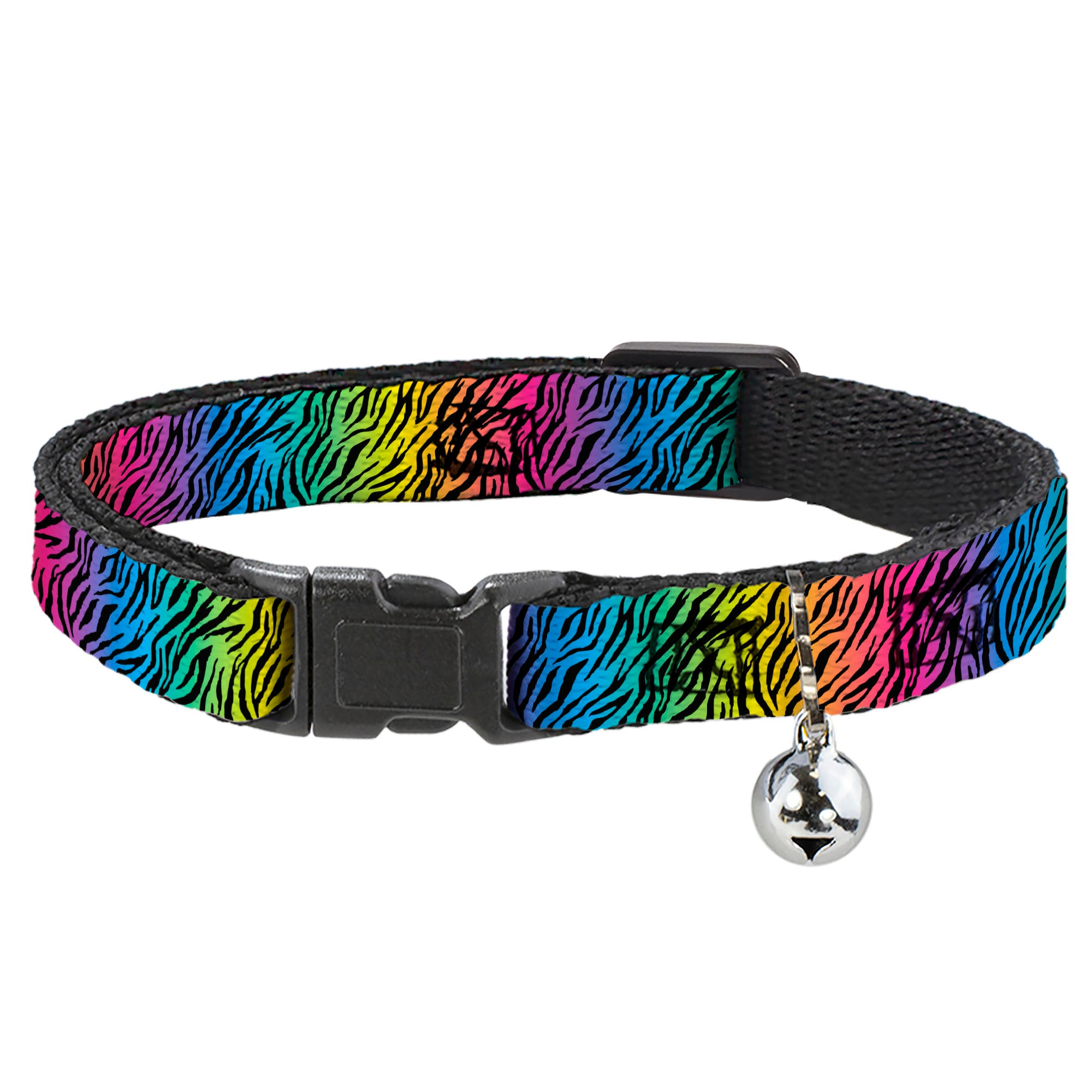 Cat Collar Breakaway - Zebra Rainbow Ombre Breakaway Cat Collars Buckle-Down
