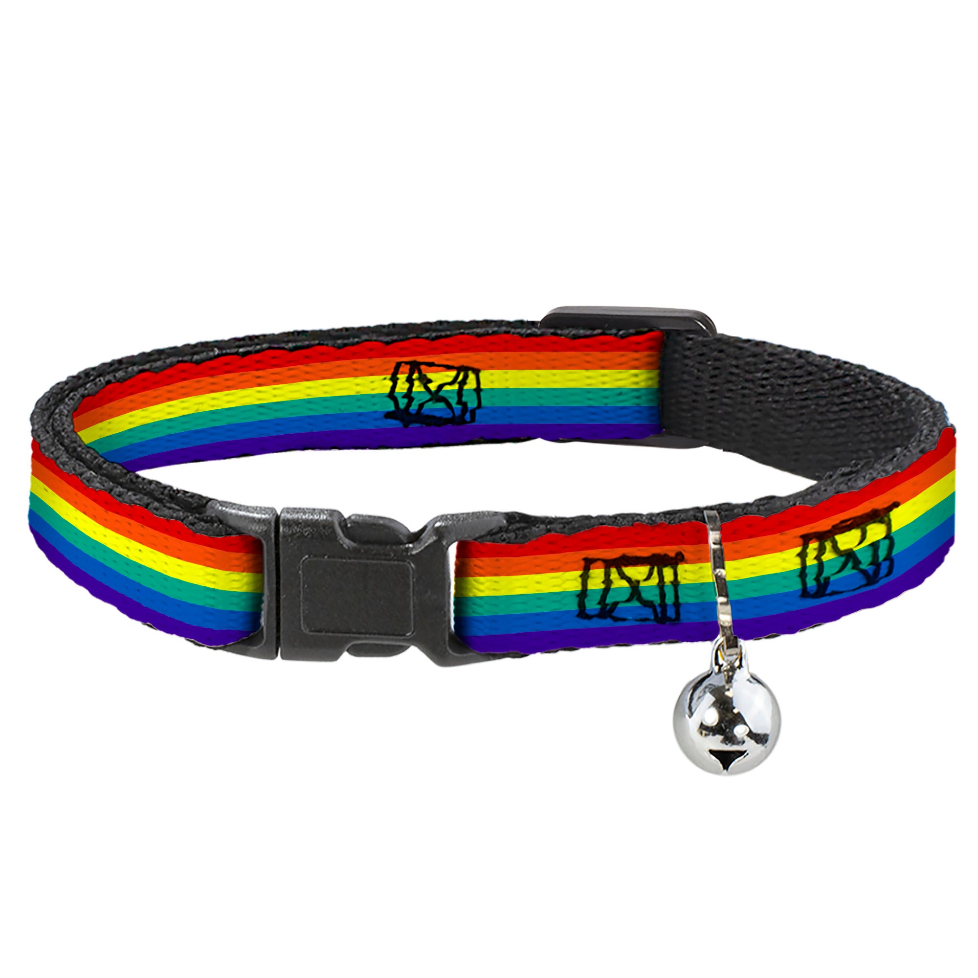 Cat Collar Breakaway - Rainbow Print Breakaway Cat Collars Buckle-Down