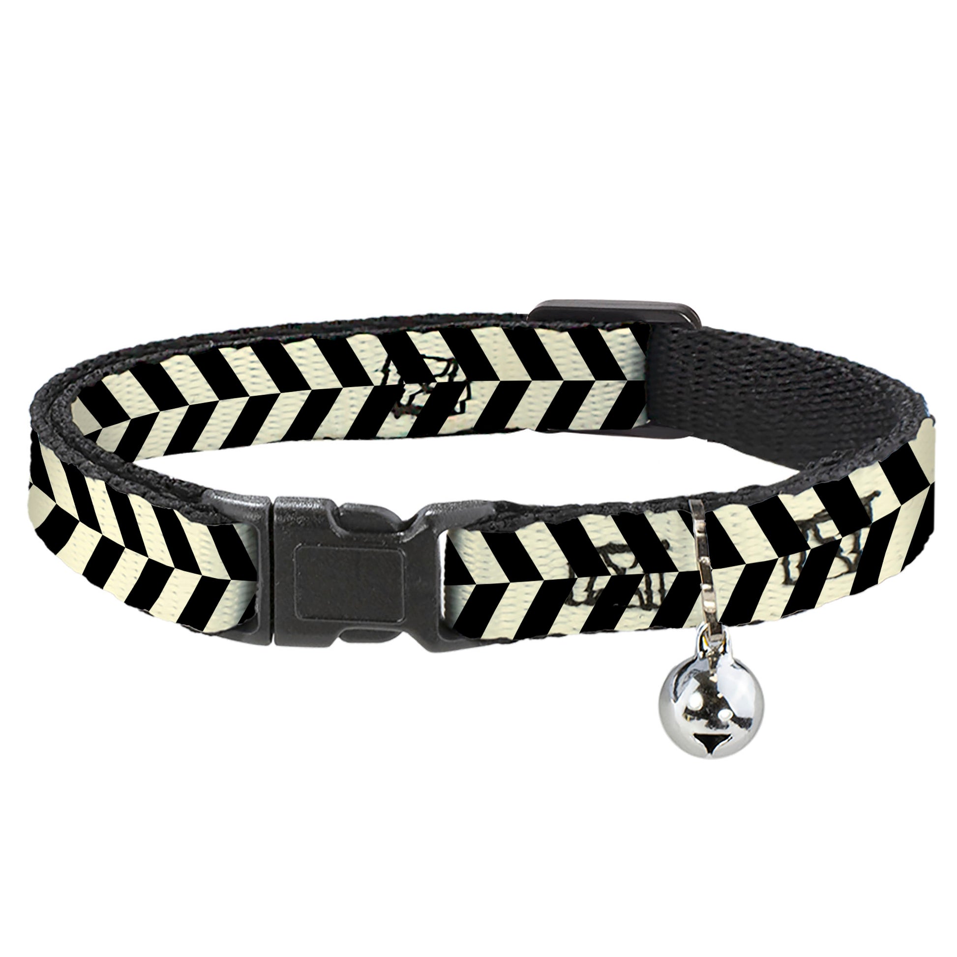 Cat Collar Breakaway - Rhombus Split Cream Black Breakaway Cat Collars Buckle-Down