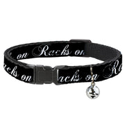 Cat Collar Breakaway - RACKS ON RACKS Black White Breakaway Cat Collars Buckle-Down