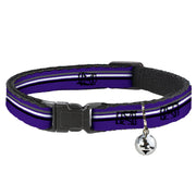 Cat Collar Breakaway - Racing Stripes Purple Gray White Black Breakaway Cat Collars Buckle-Down