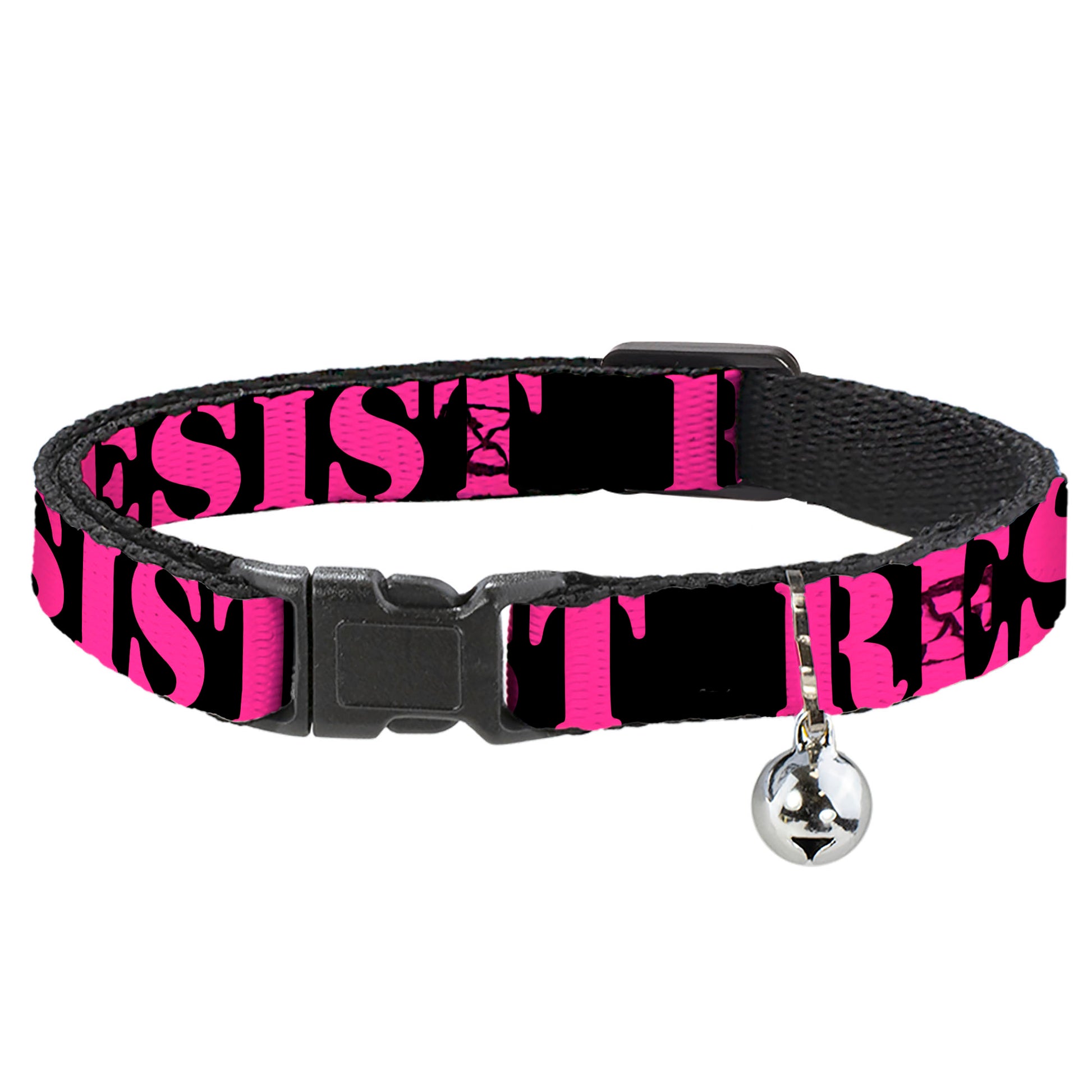 Cat Collar Breakaway - RESIST Stencil Black Pink Breakaway Cat Collars Buckle-Down