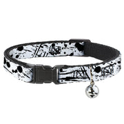 Cat Collar Breakaway - Splatter White Black Breakaway Cat Collars Buckle-Down
