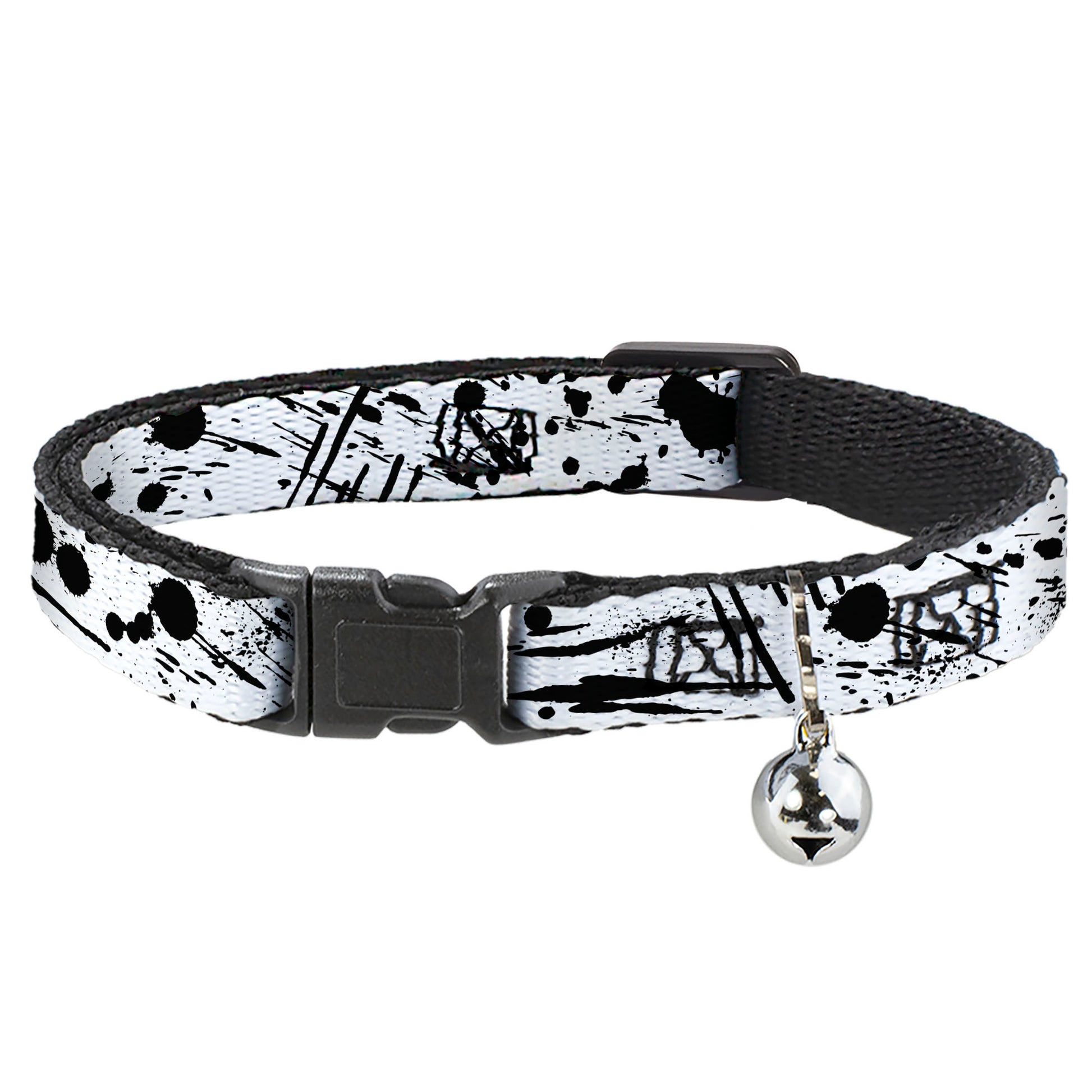 Cat Collar Breakaway - Splatter White Black Breakaway Cat Collars Buckle-Down