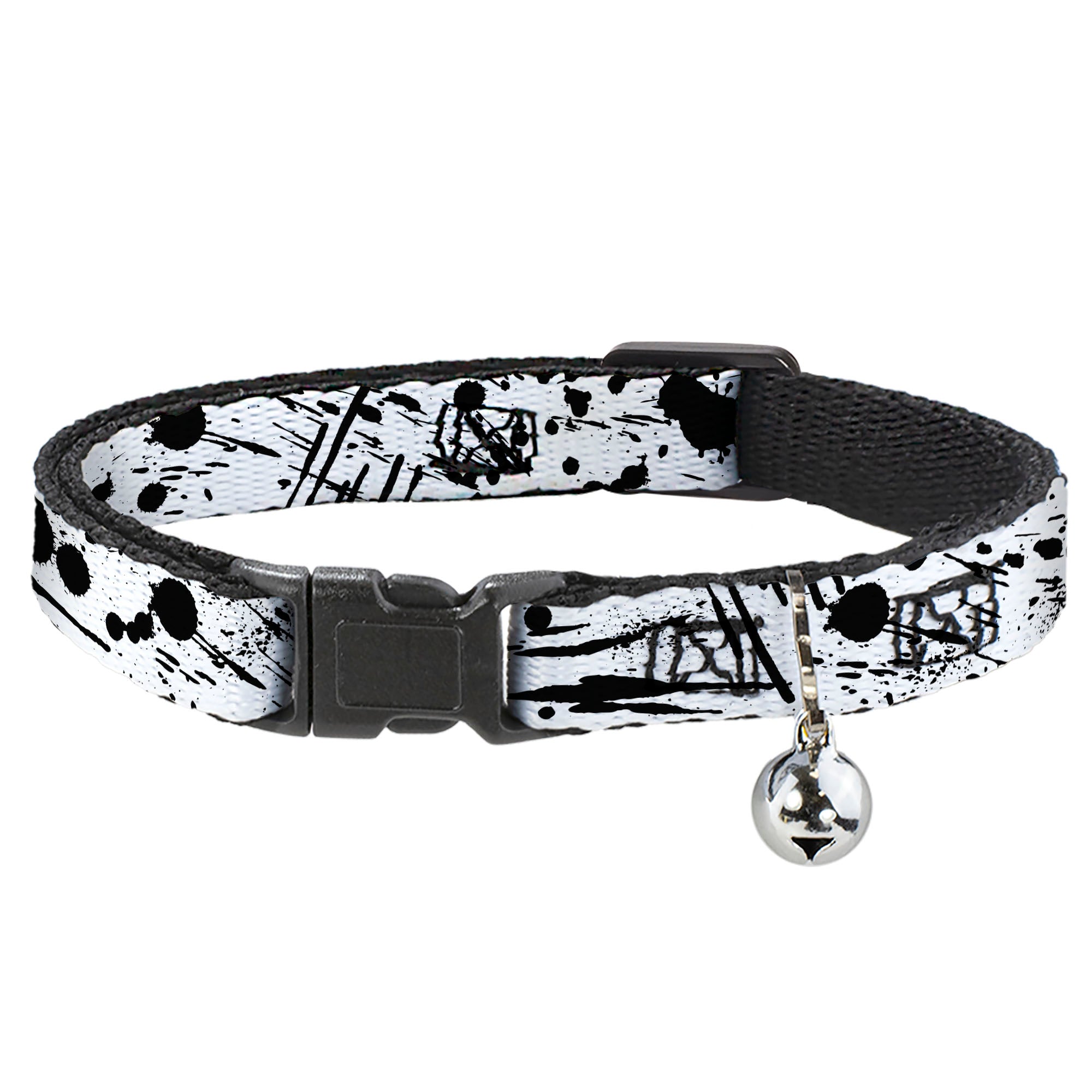 Cat Collar Breakaway - Splatter White Black Breakaway Cat Collars Buckle-Down