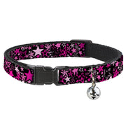 Cat Collar Breakaway - Stargazer Black Pink Breakaway Cat Collars Buckle-Down