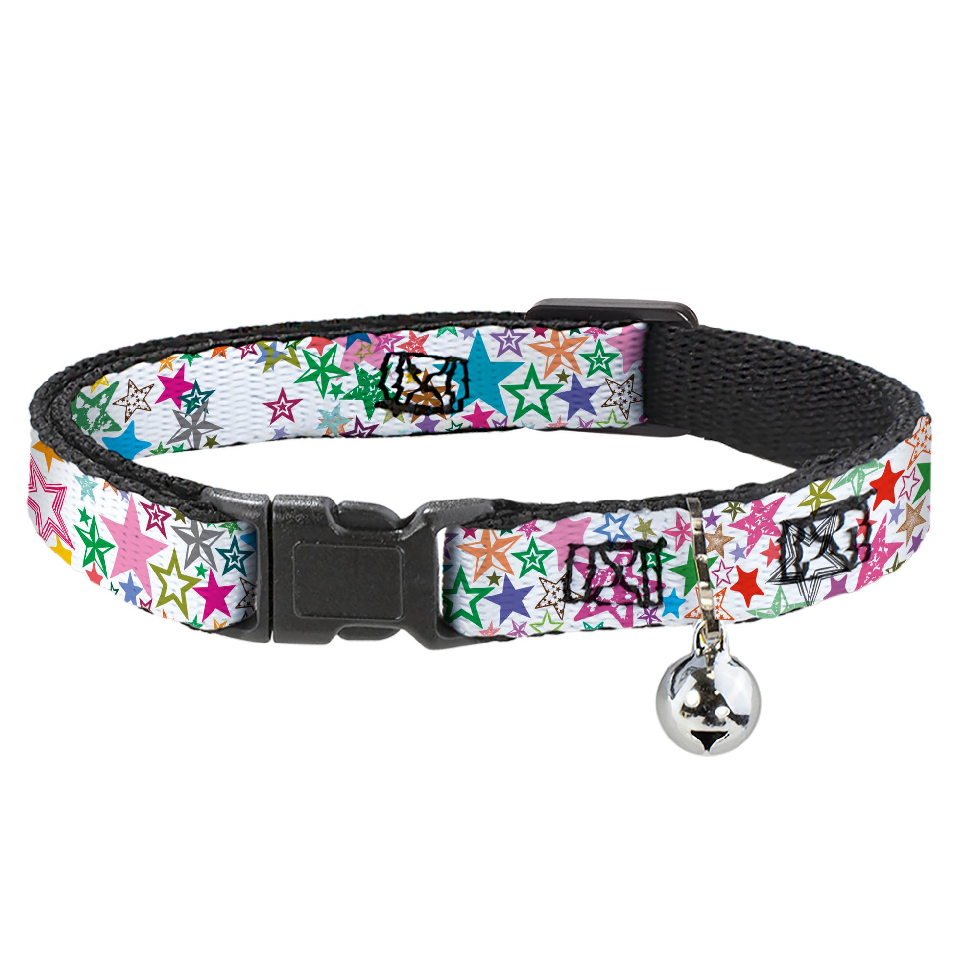 Cat Collar Breakaway - Stargazer White Multi Color Breakaway Cat Collars Buckle-Down