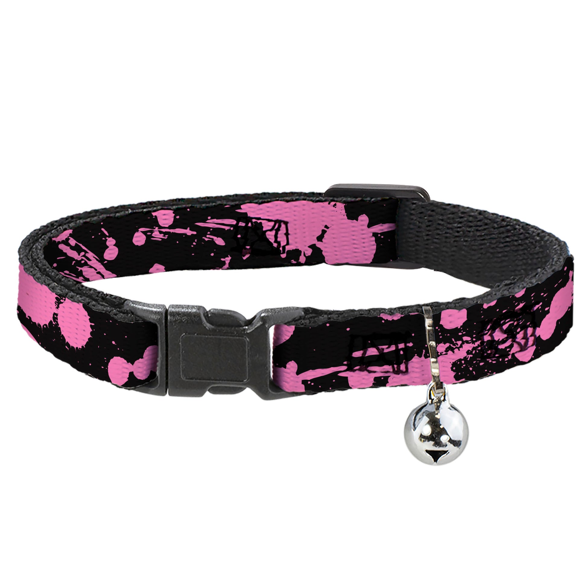 Cat Collar Breakaway - Splatter Black Pink Breakaway Cat Collars Buckle-Down