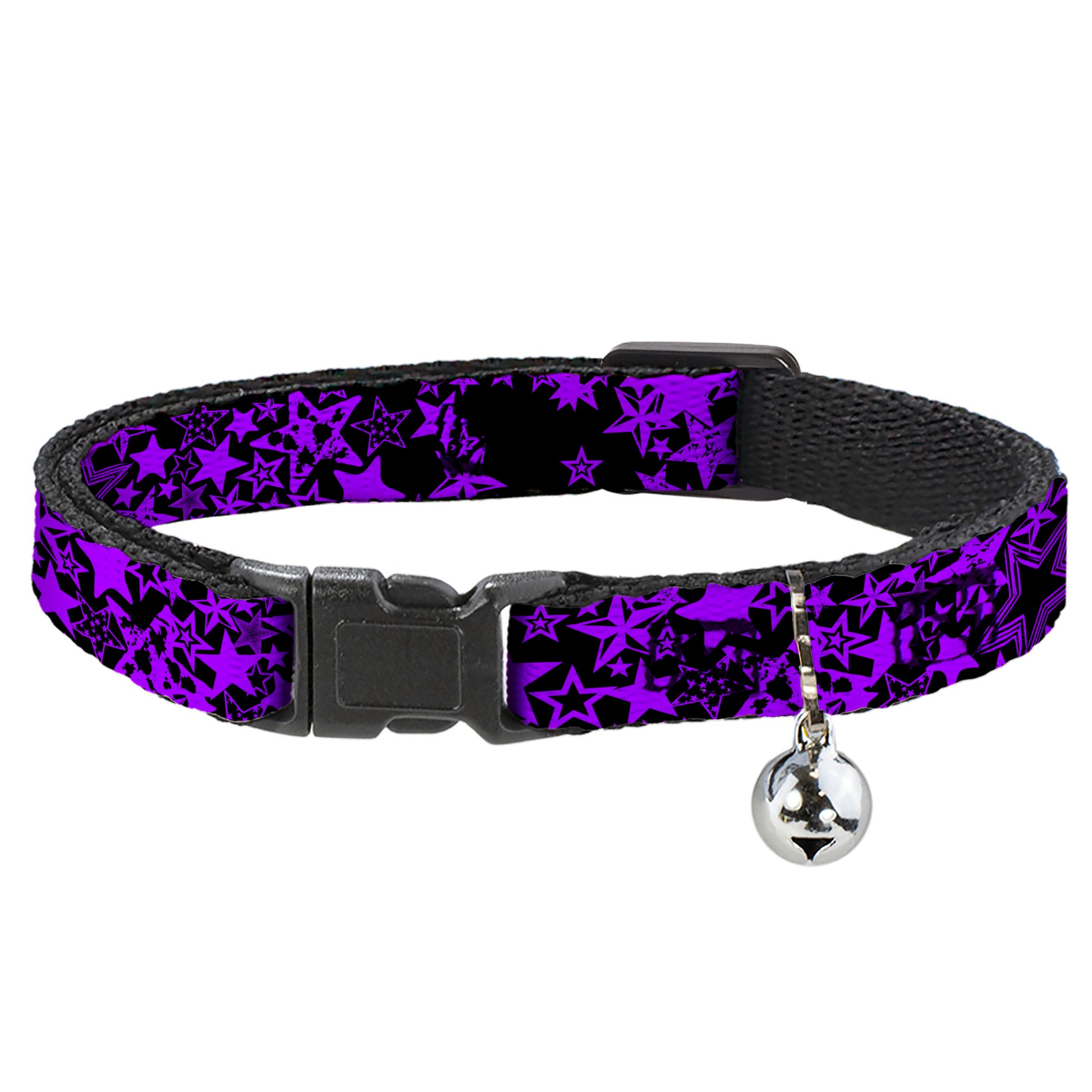 Cat Collar Breakaway - Stargazer Black Purple Breakaway Cat Collars Buckle-Down
