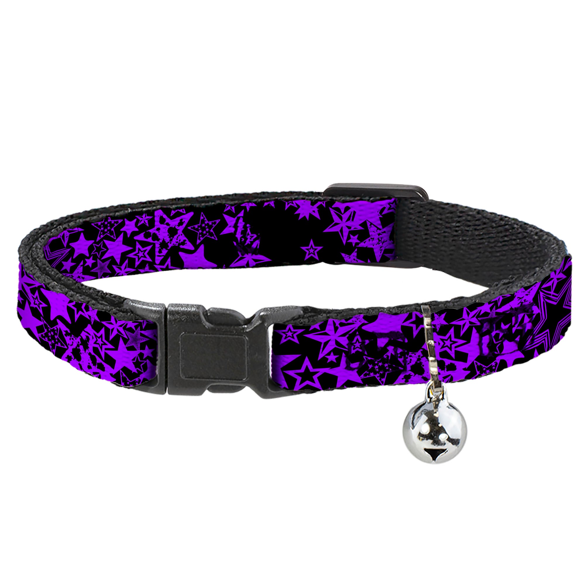 Cat Collar Breakaway - Stargazer Black Purple Breakaway Cat Collars Buckle-Down