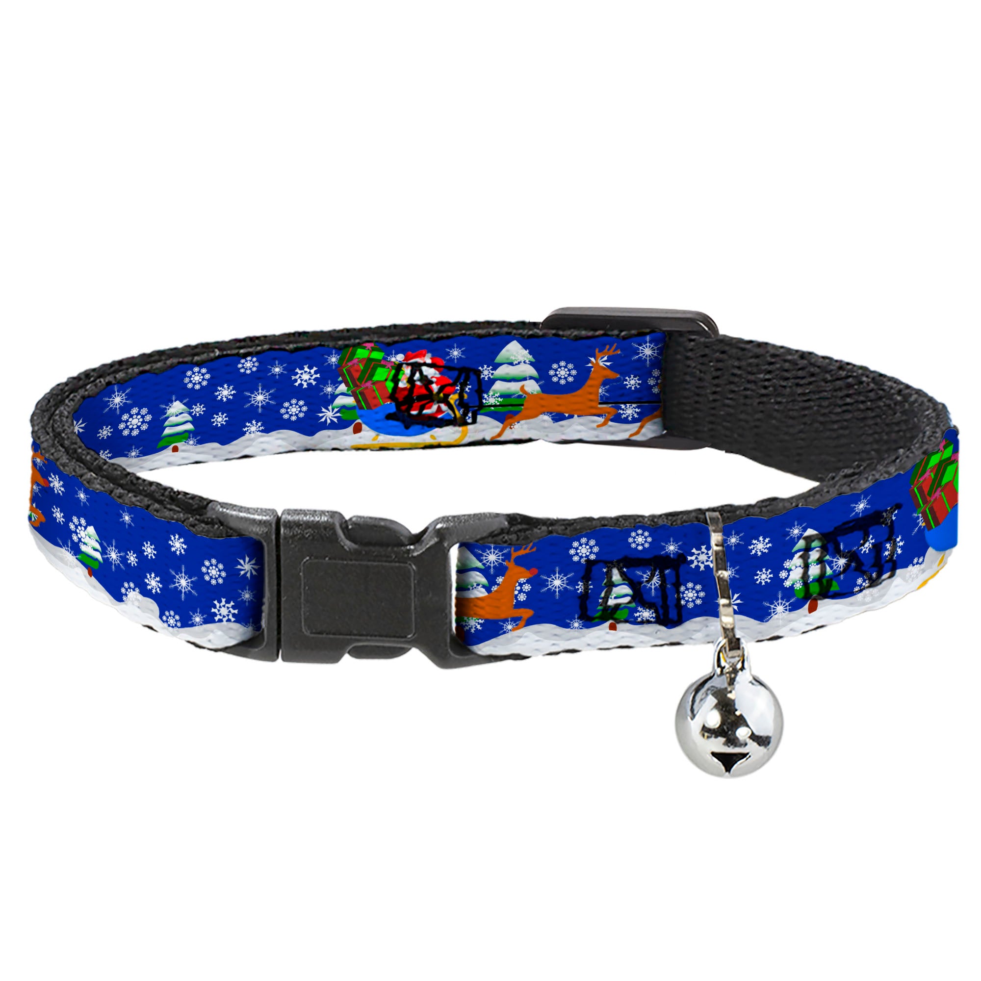 Cat Collar Breakaway - Santa & Reindeers Breakaway Cat Collars Buckle-Down