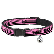 Cat Collar Breakaway - Stripe Transition Black Pink Breakaway Cat Collars Buckle-Down