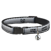 Cat Collar Breakaway - Stripe Transition Black White Breakaway Cat Collars Buckle-Down