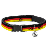 Cat Collar Breakaway - Stripes Black Red Yellow Breakaway Cat Collars Buckle-Down