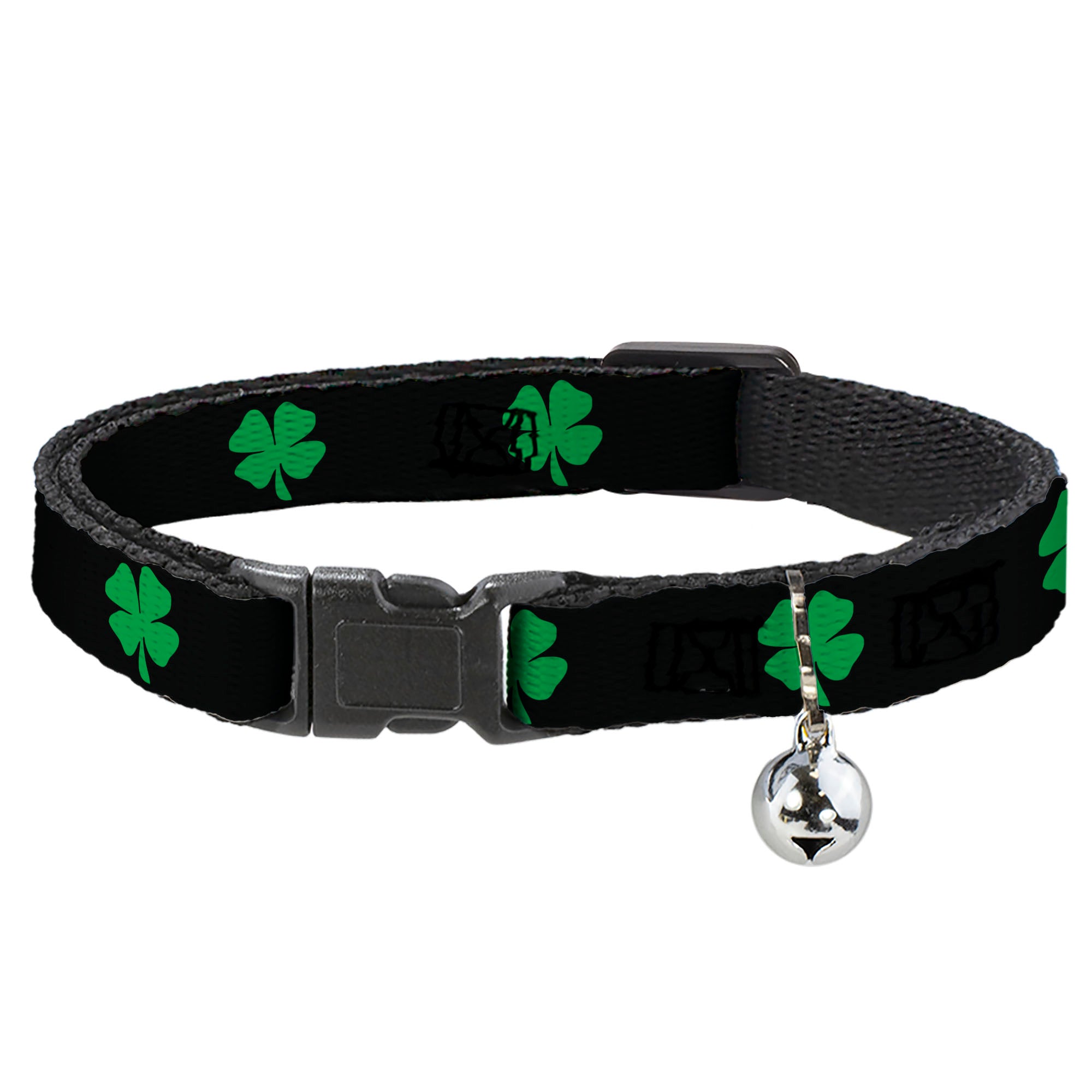 Cat Collar Breakaway - St. Pat's Black Green Breakaway Cat Collars Buckle-Down