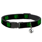Cat Collar Breakaway - St. Pat's Black Clovers Breakaway Cat Collars Buckle-Down