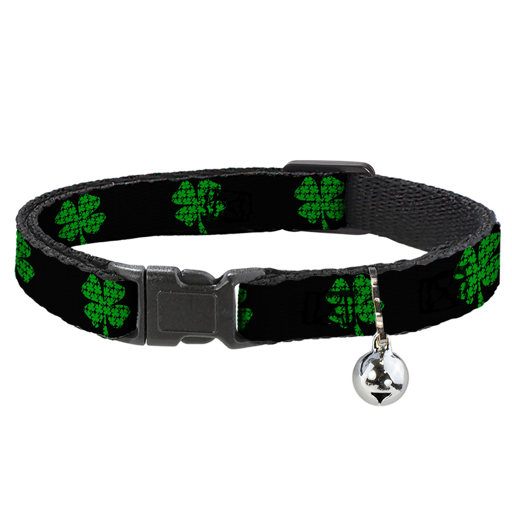 Cat Collar Breakaway - St. Pat's Black Clovers Breakaway Cat Collars Buckle-Down