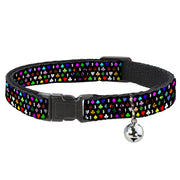 Cat Collar Breakaway - Suits $$$ Black Multi Color Breakaway Cat Collars Buckle-Down