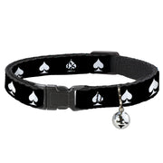 Cat Collar Breakaway - Spade Black White Breakaway Cat Collars Buckle-Down