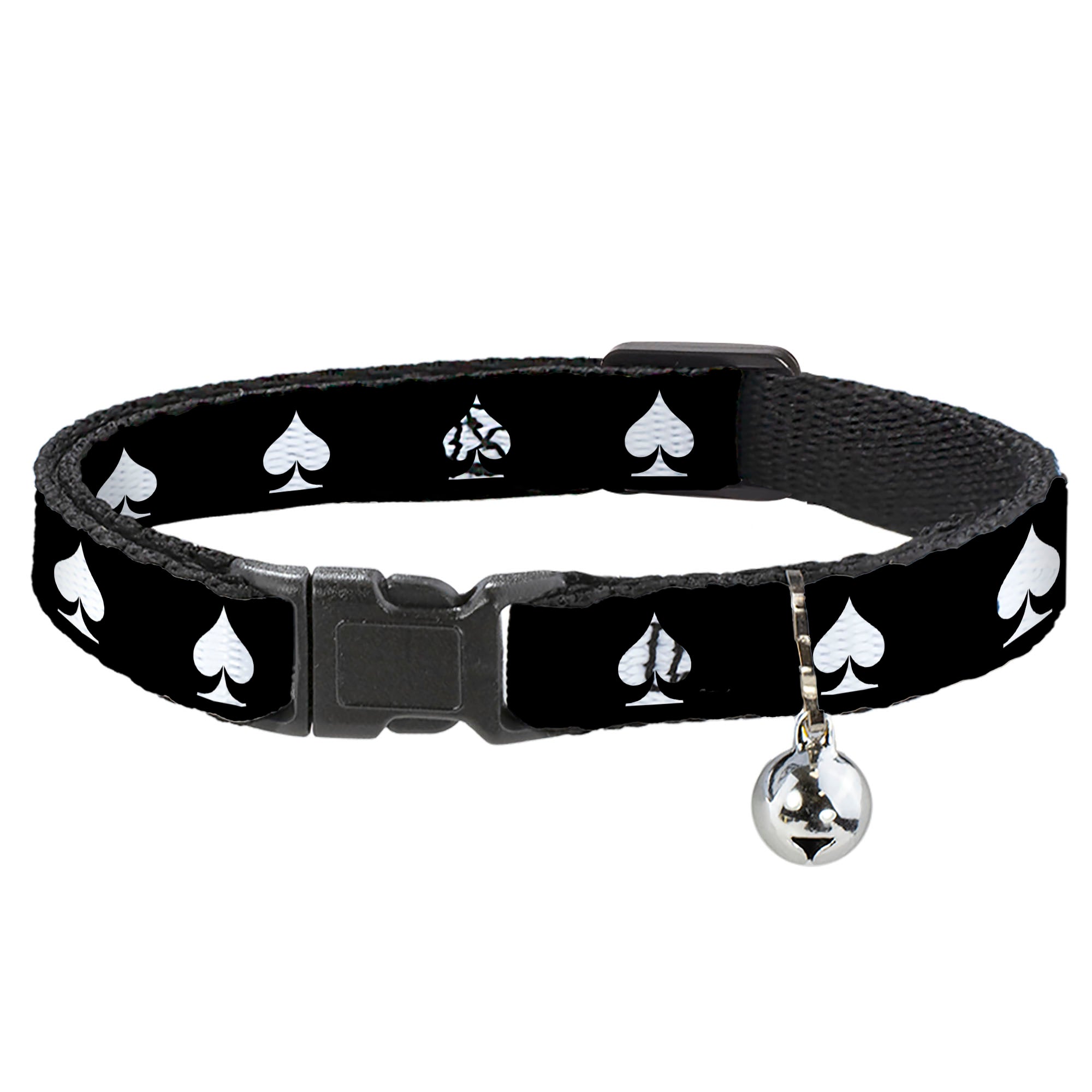 Cat Collar Breakaway - Spade Black White Breakaway Cat Collars Buckle-Down